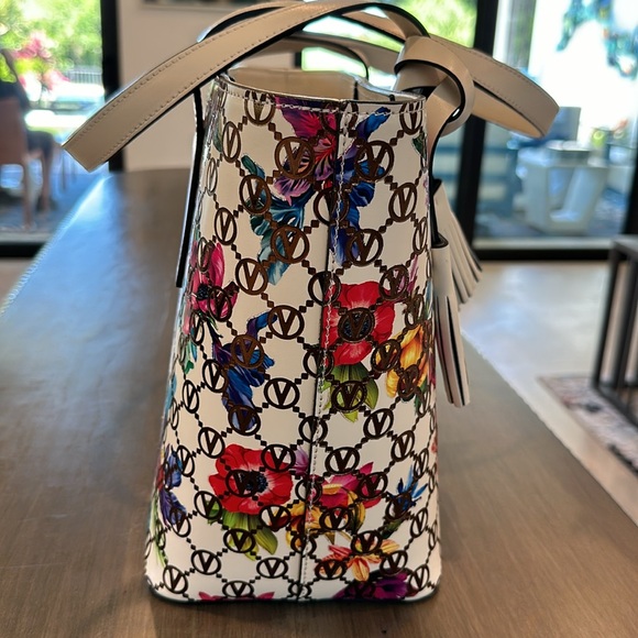 VALENTINO MARIO VALENTINO Prince Floral Monogram Leather Tote - Picture 3 of 10